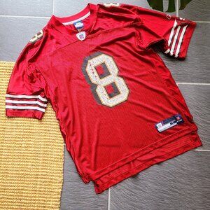 NFL National Football League San Francisco 49ers Red 'Aguiar' Number 8 Jersey L